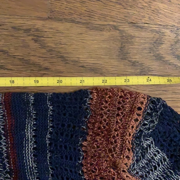 NWOT Natural Reflections wide striped knit waterfall Cardigan size Medium - Picture 16 of 16